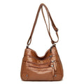 Structured Leather Shoulder Bag