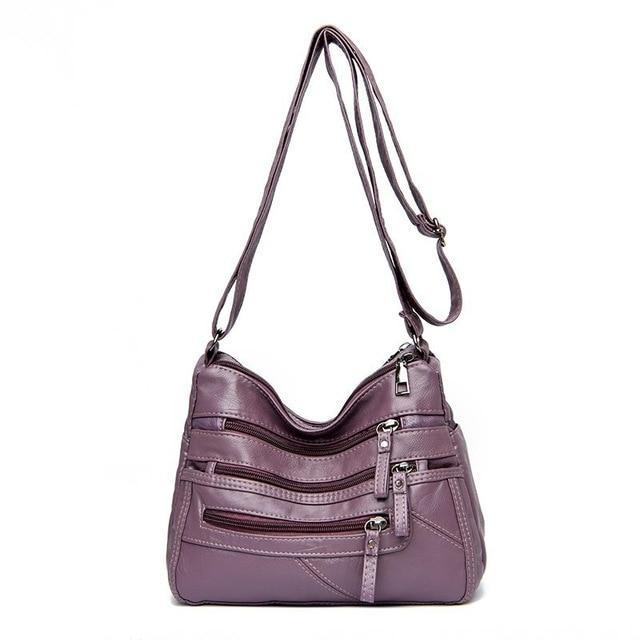 Structured Leather Shoulder Bag