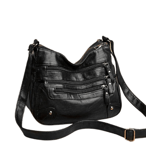 Structured Leather Shoulder Bag
