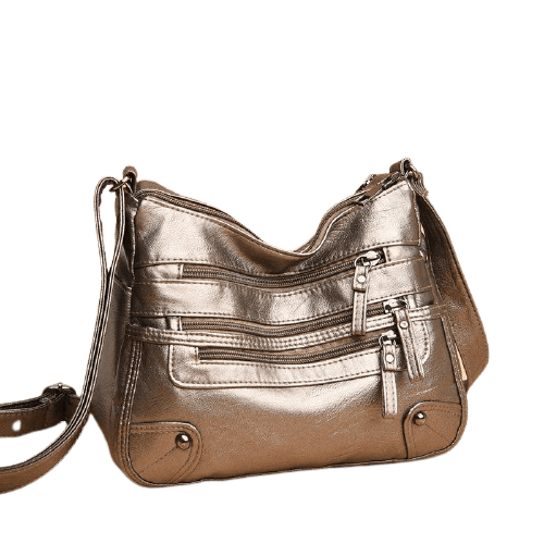 Structured Leather Shoulder Bag