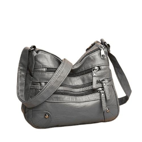 Structured Leather Shoulder Bag