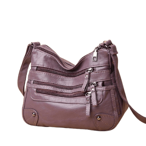 Structured Leather Shoulder Bag