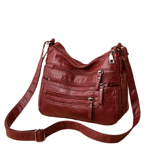 Structured Leather Shoulder Bag