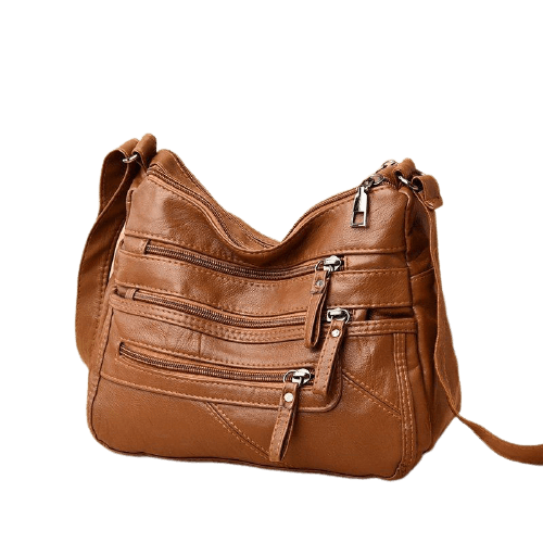 Structured Leather Shoulder Bag