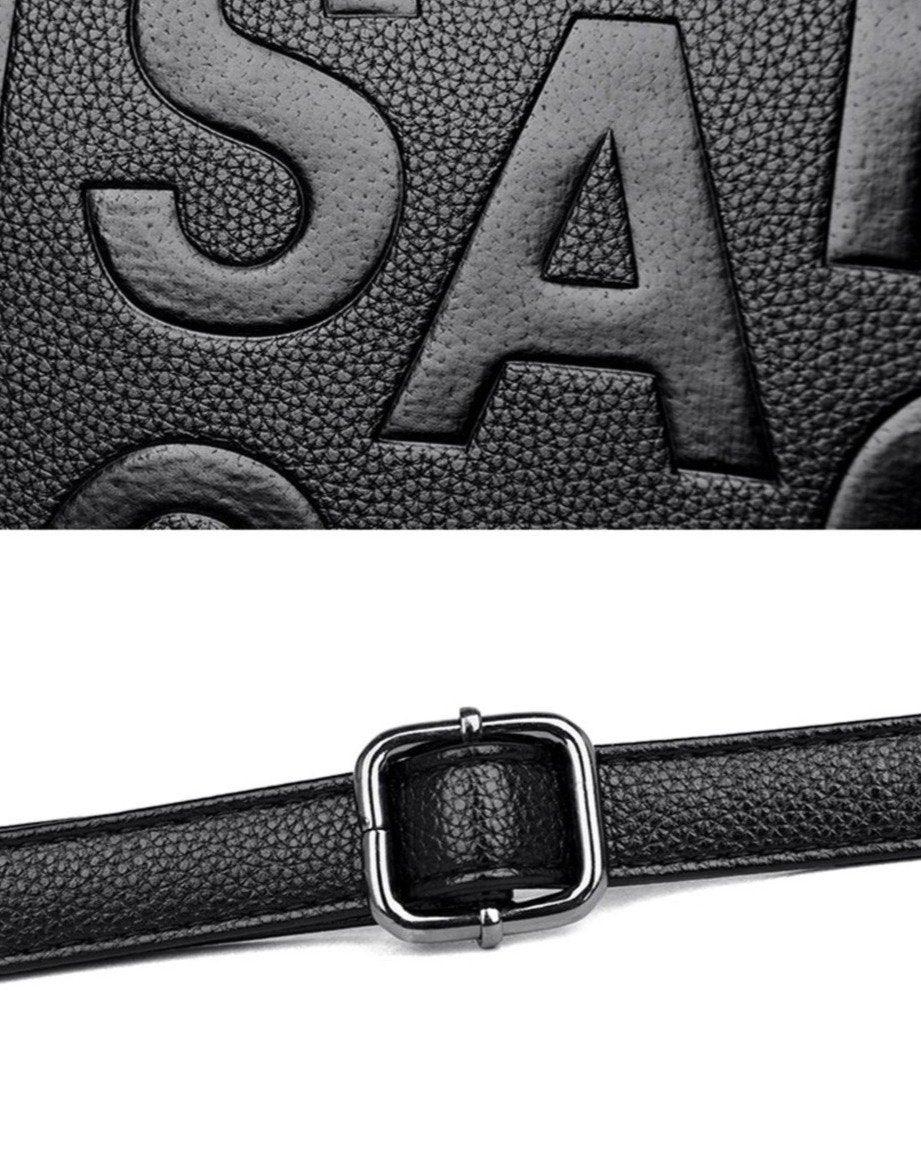 Leather Phone Bag with Modern Detail