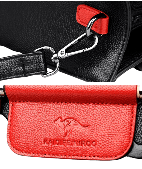Leather Phone Bag with Modern Detail