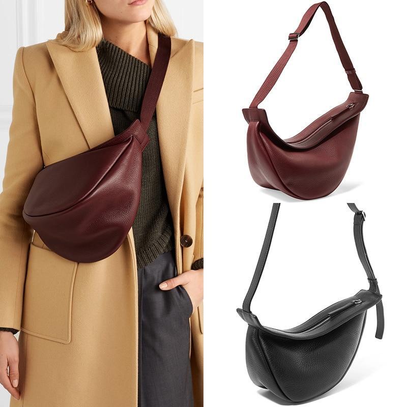 Half-Moon Chest Bag in Leather