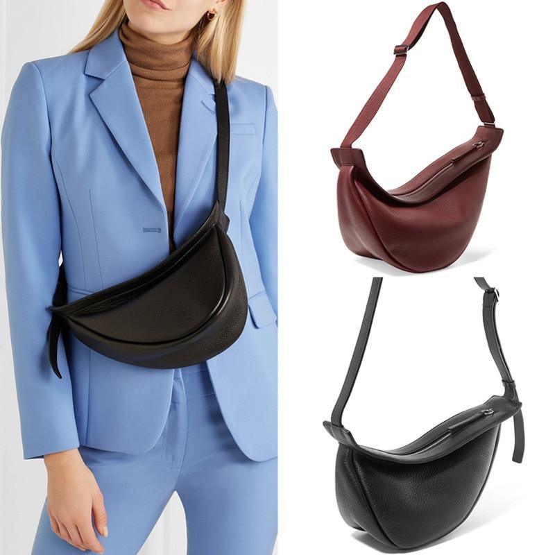 Half-Moon Chest Bag in Leather