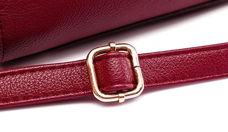 Leather Shoulder Bag with Structured Detail