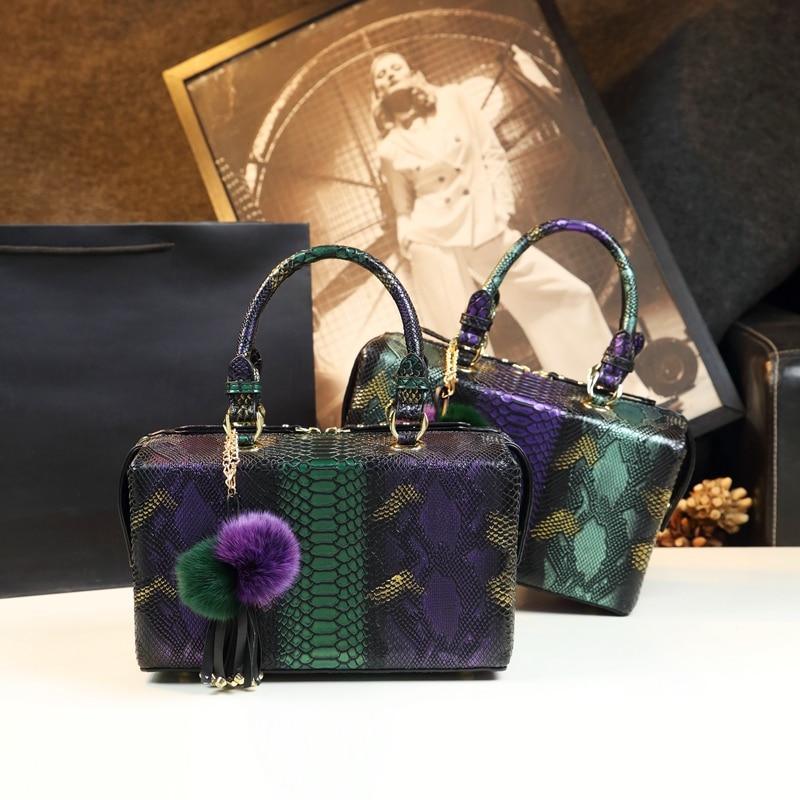Genuine Leather Shoulder Bag with Signature Detail
