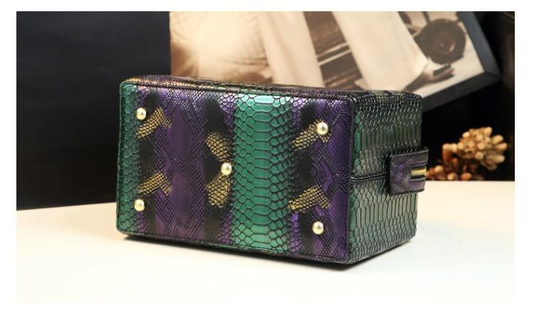 Genuine Leather Shoulder Bag with Signature Detail