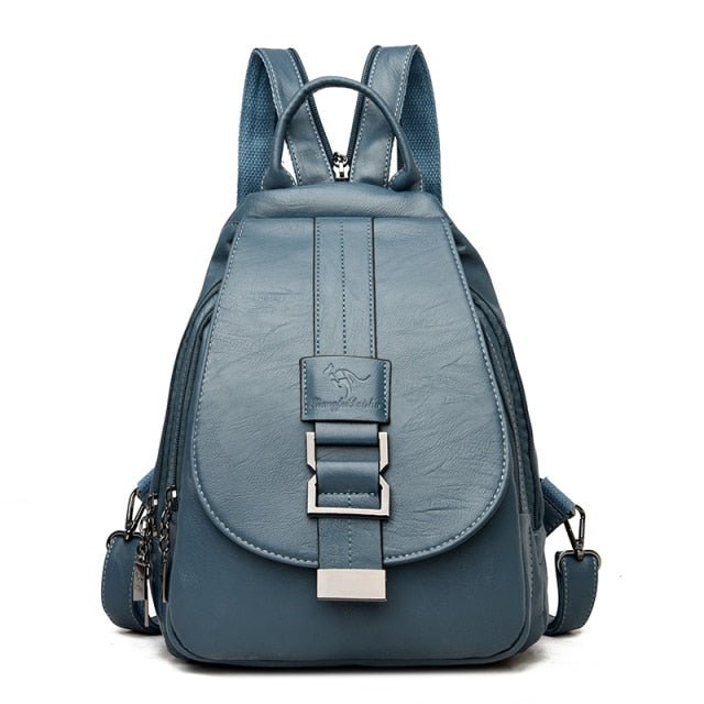 Genuine Leather Backpack with Essential Detail