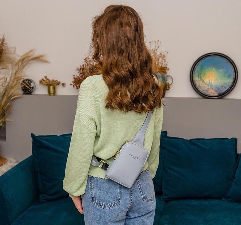 Quilted Synthetic Leather Chest Bag