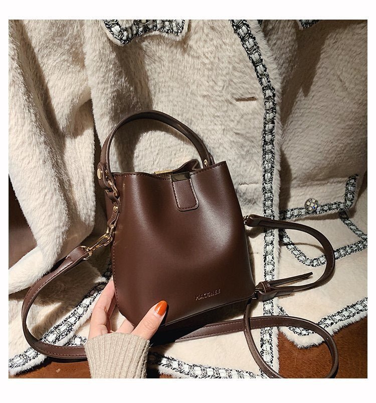 Leather Phone Bag with Structured Detail