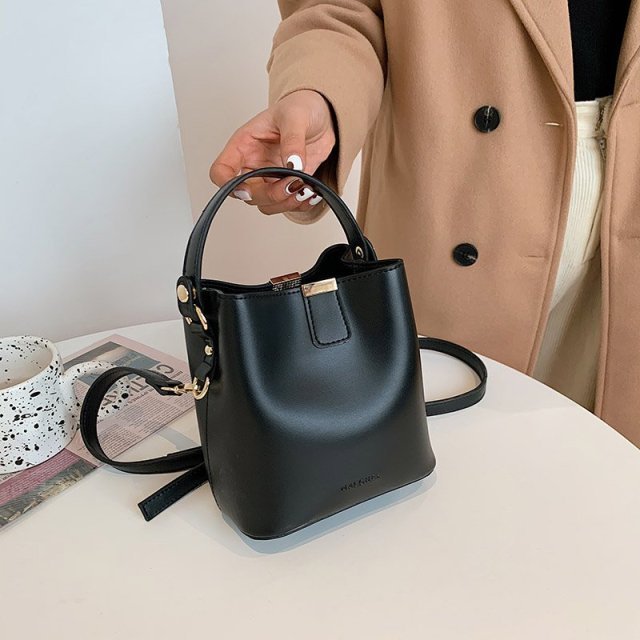 Leather Phone Bag with Structured Detail