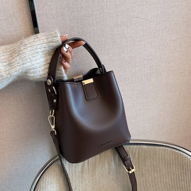 Leather Phone Bag with Structured Detail