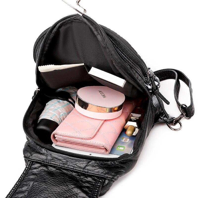Genuine Leather Backpack with Signature Detail