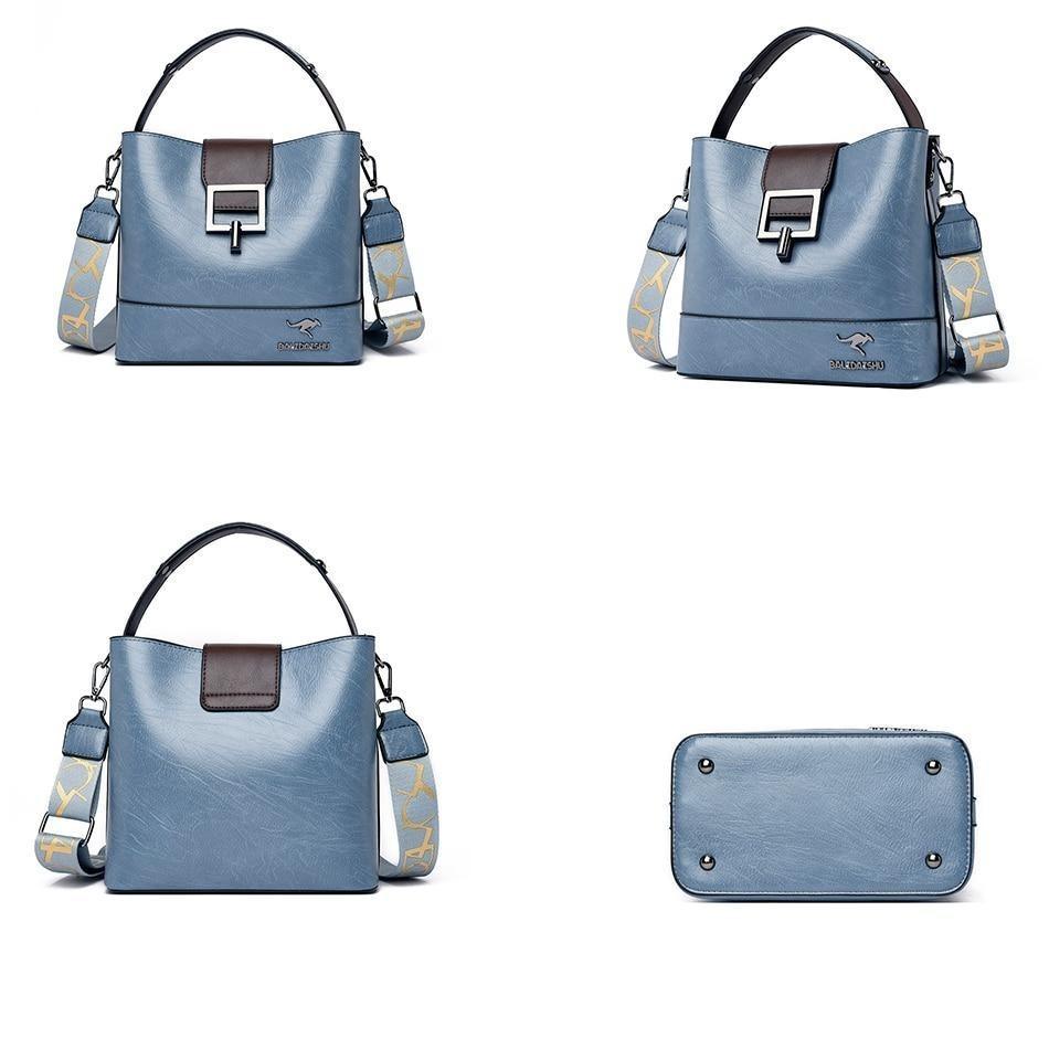 Structured Shoulder Bag in Leather