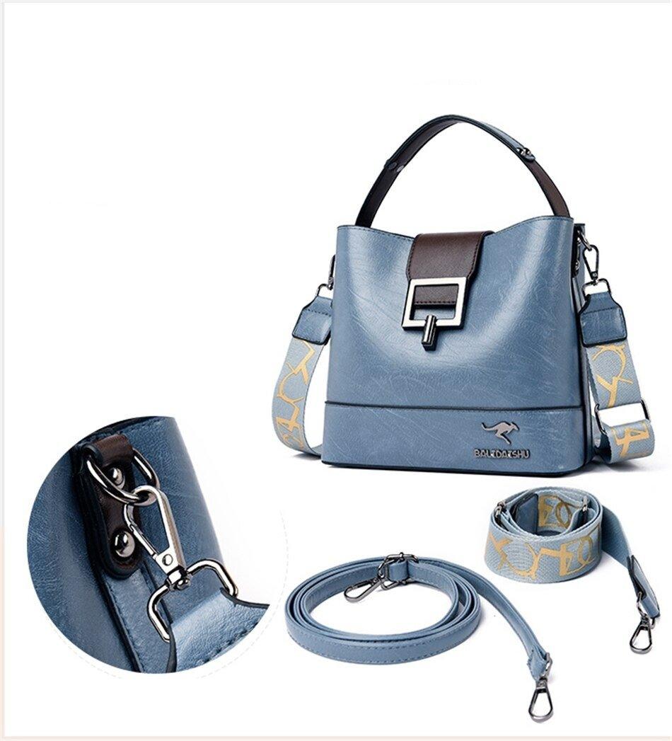Structured Shoulder Bag in Leather