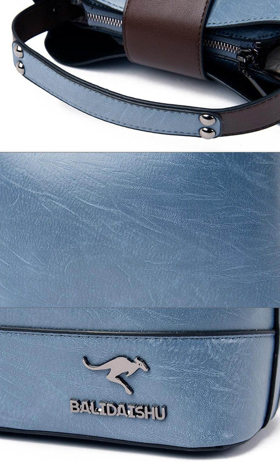 Structured Shoulder Bag in Leather