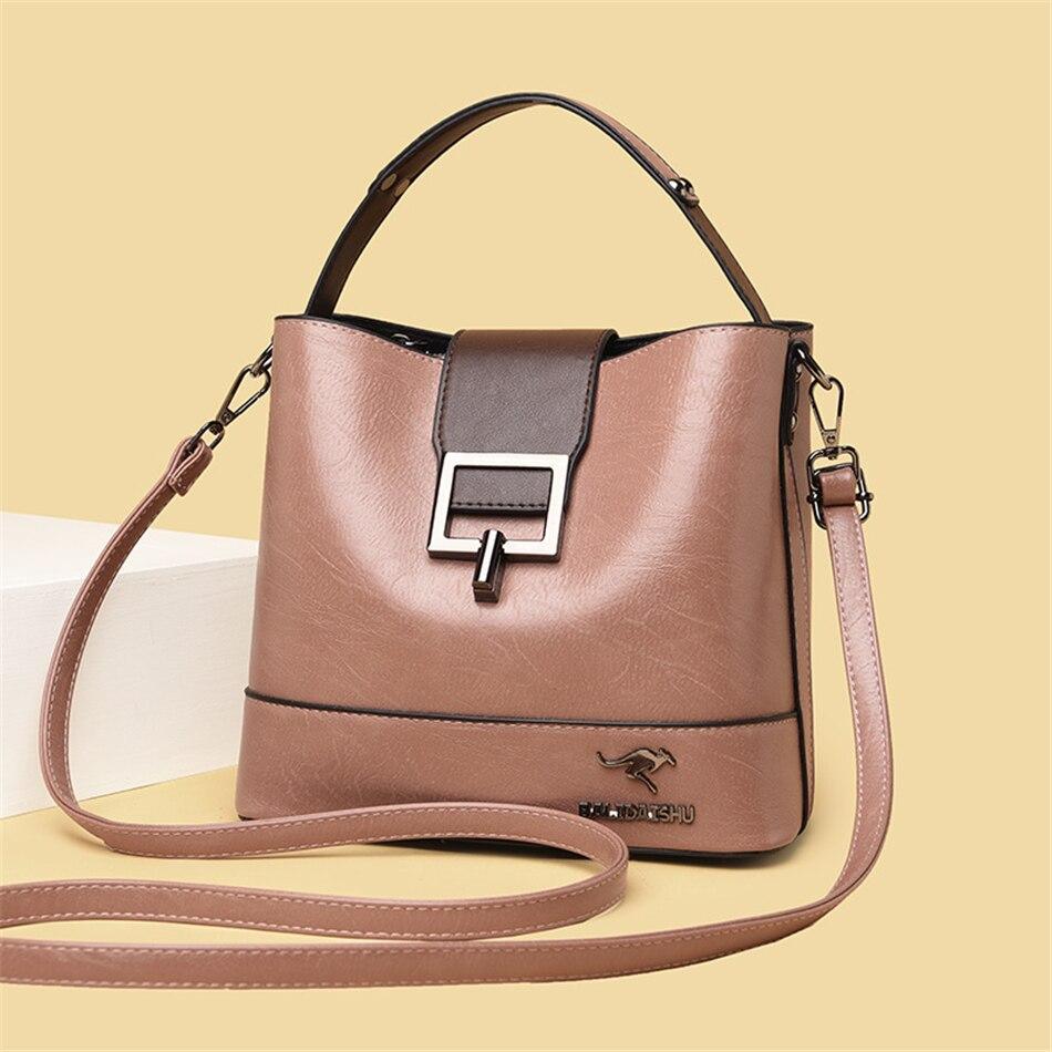 Structured Shoulder Bag in Leather