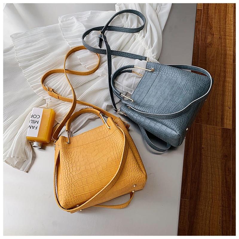 Sculpted Leather Bucket Bag