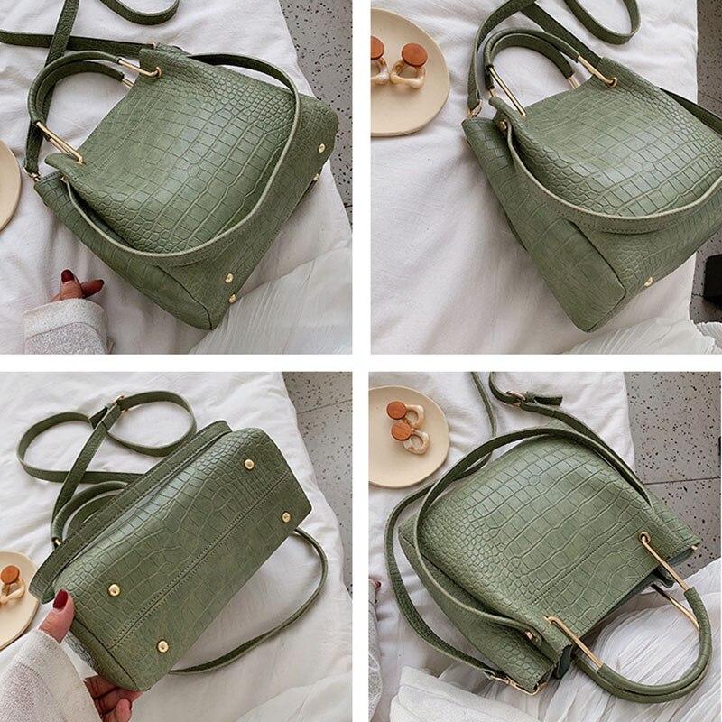 Sculpted Leather Bucket Bag