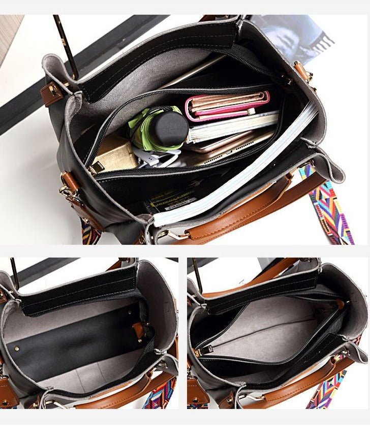 Leather Bucket Bag with Drawstring Detail