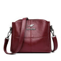 PU Leather Shoulder Bag with Statement Detail