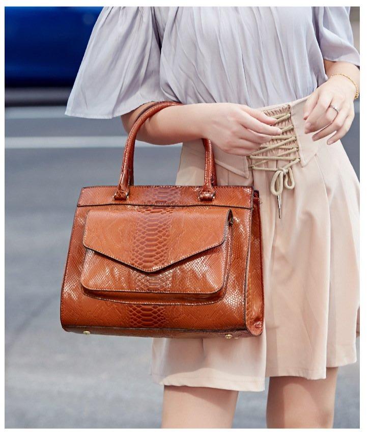 Leather Phone Bag with Streamlined Detail