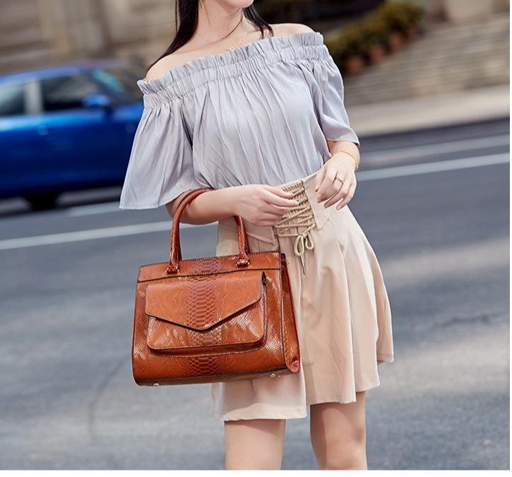 Leather Phone Bag with Streamlined Detail