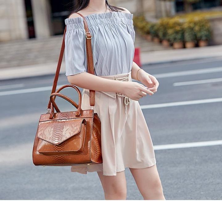 Leather Phone Bag with Streamlined Detail