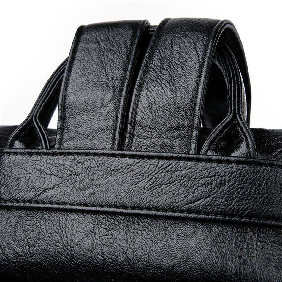 Anti-Theft PU Leather Backpack
