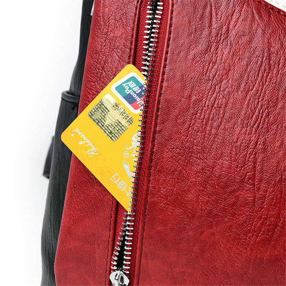 Anti-Theft PU Leather Backpack