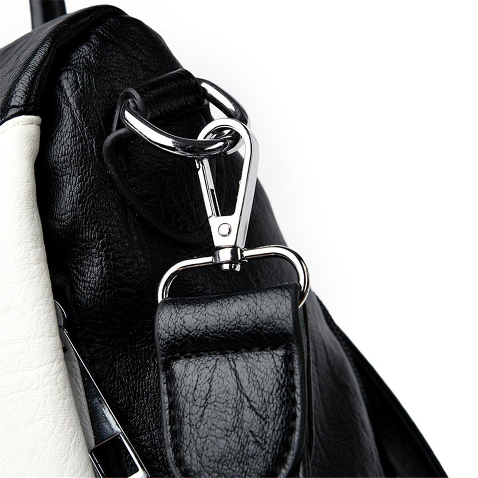 Anti-Theft PU Leather Backpack