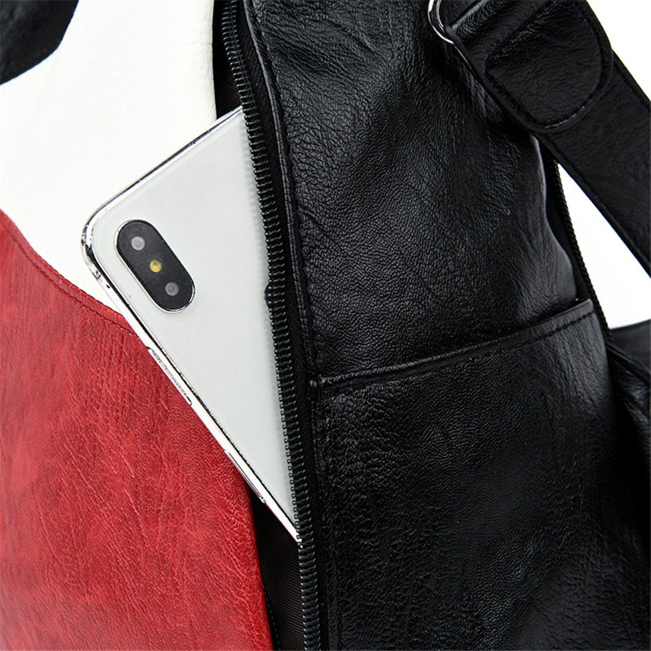 Anti-Theft PU Leather Backpack