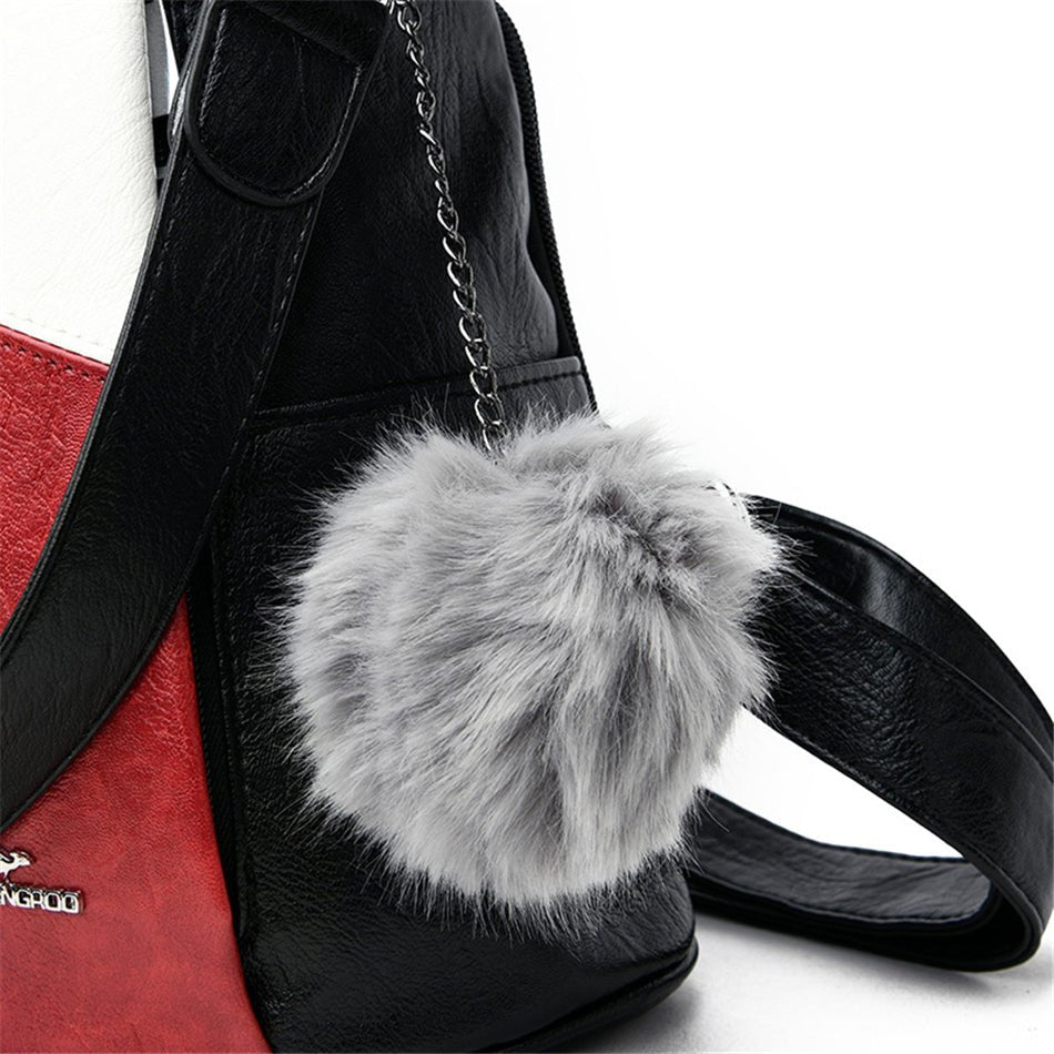 Anti-Theft PU Leather Backpack