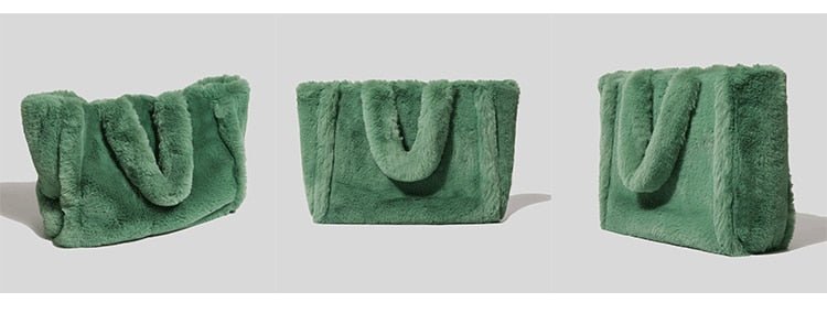 Modern Tote Bag in Faux Fur