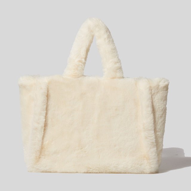 Modern Tote Bag in Faux Fur