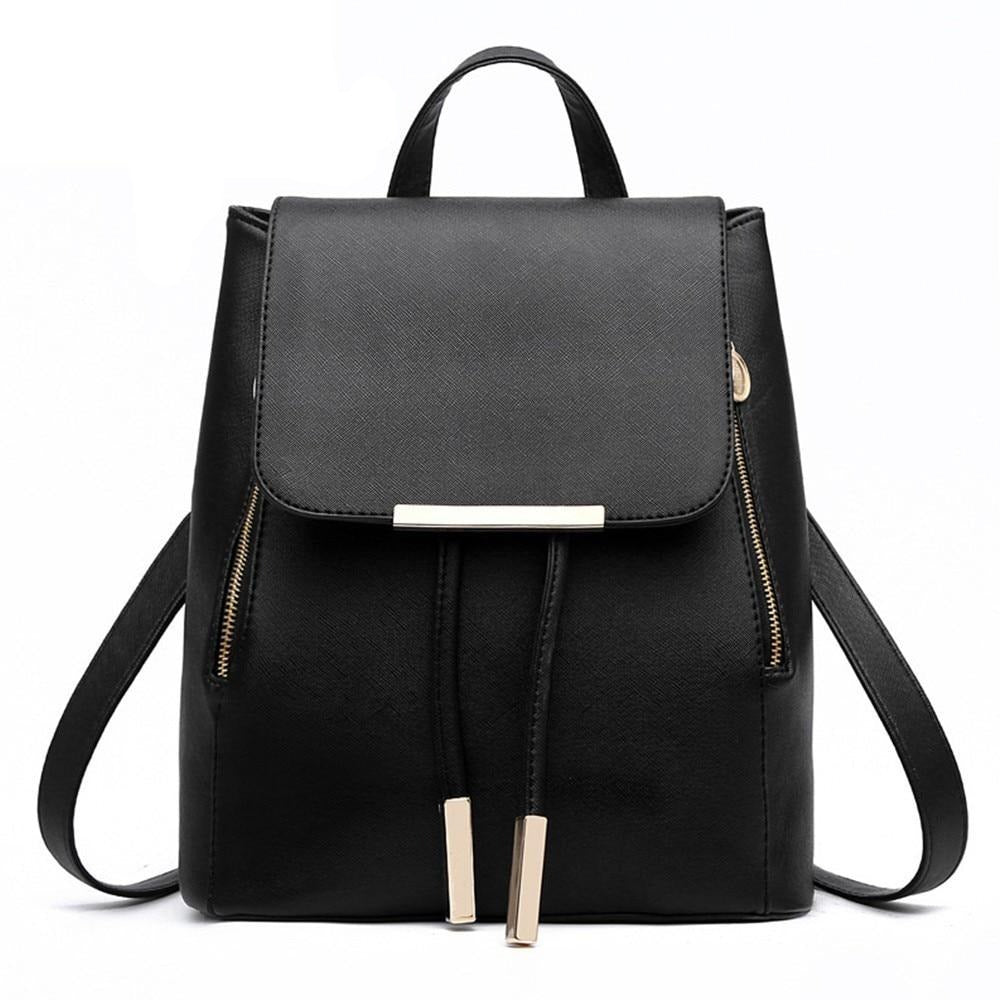 PU Leather Backpack with Everyday Detail