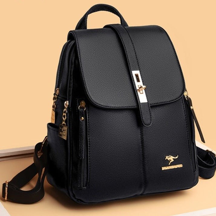 Polished Backpack in Leather