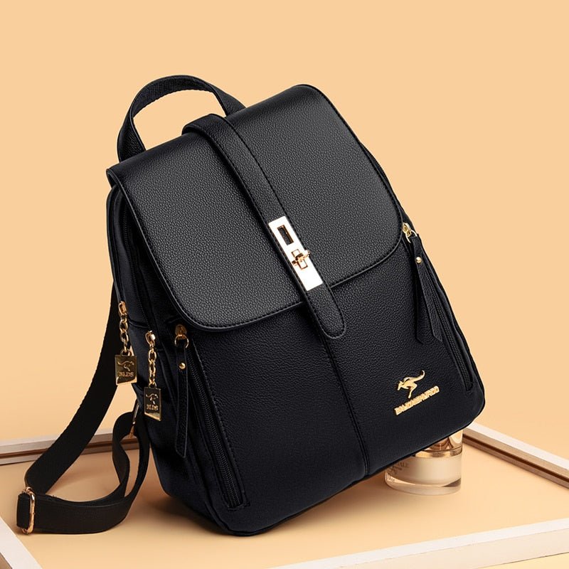 Polished Backpack in Leather