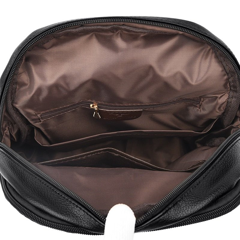 Polished Backpack in Leather