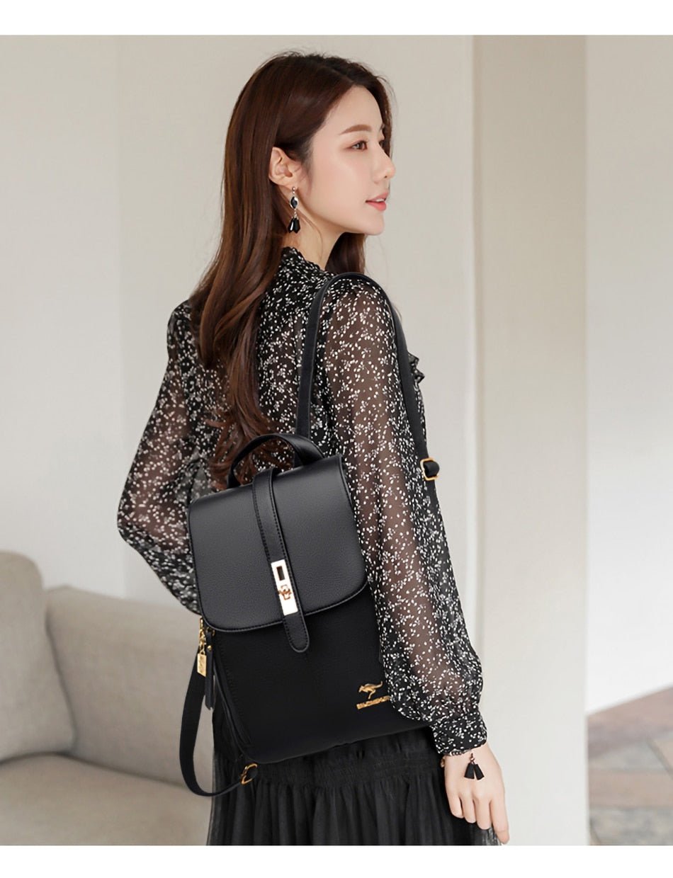 Polished Backpack in Leather