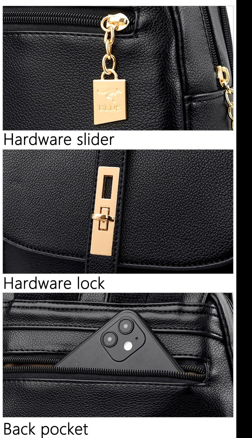 Polished Backpack in Leather