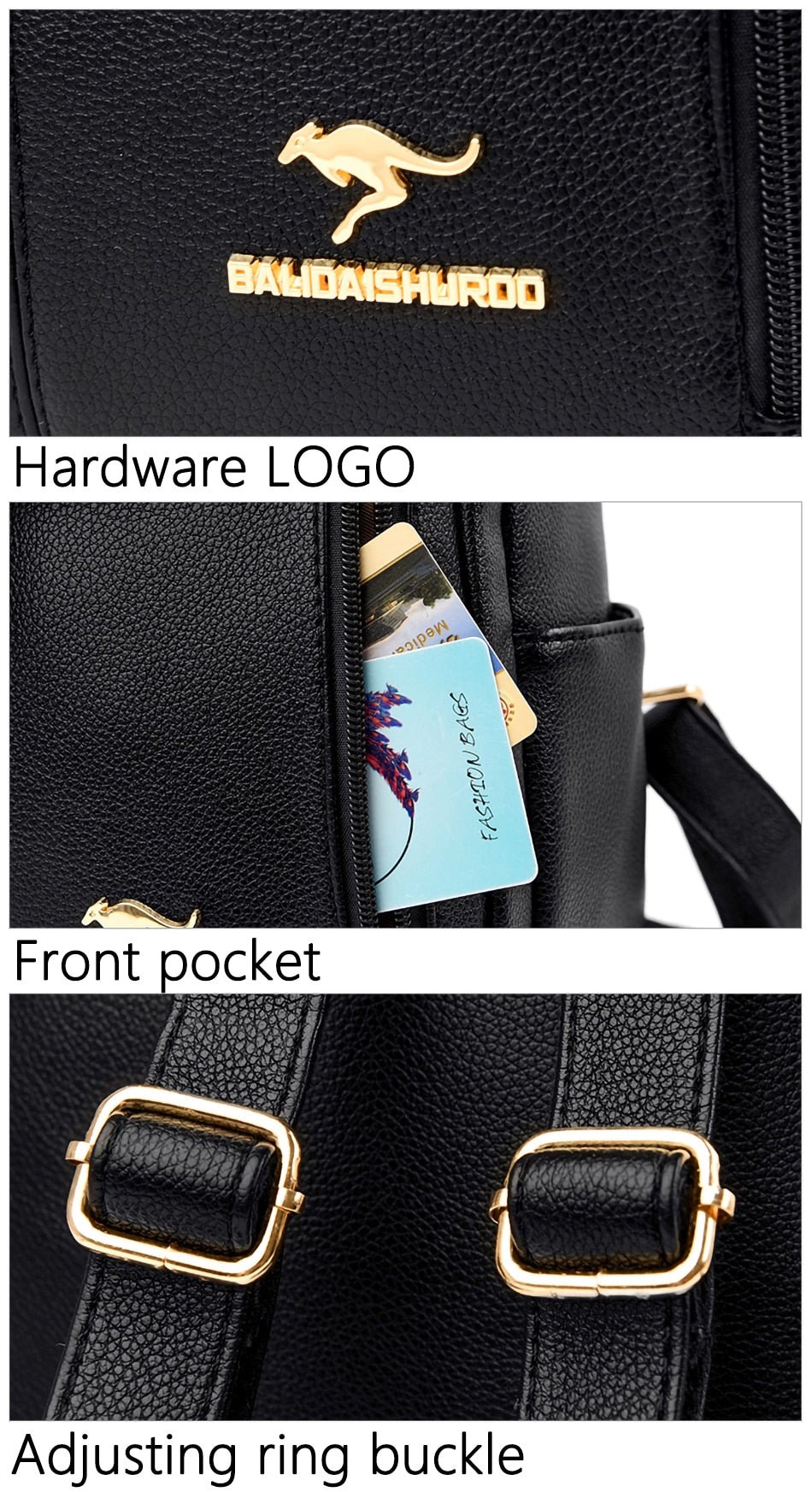 Polished Backpack in Leather