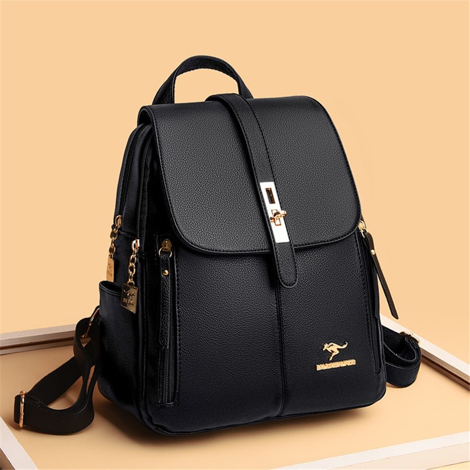 Polished Backpack in Leather