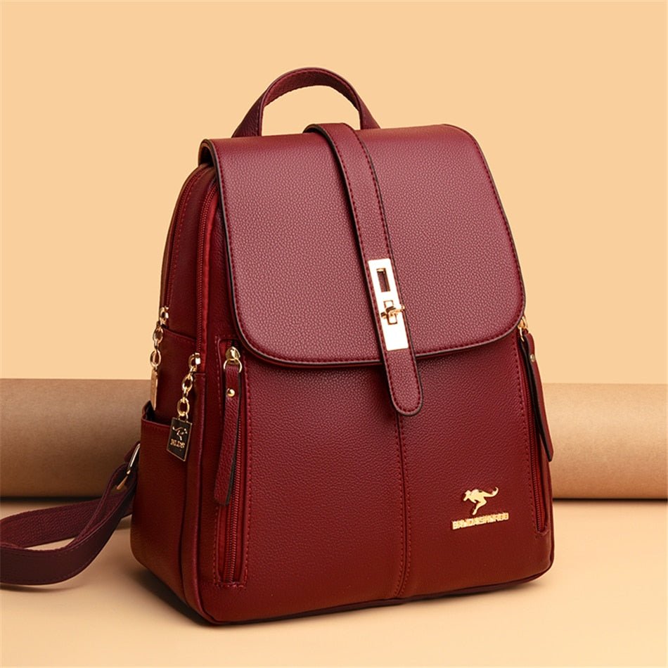Polished Backpack in Leather