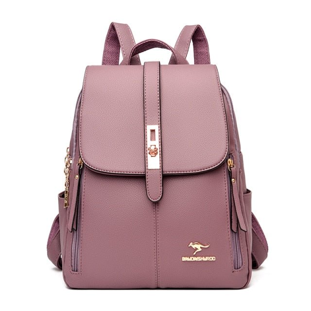 Polished Backpack in Leather