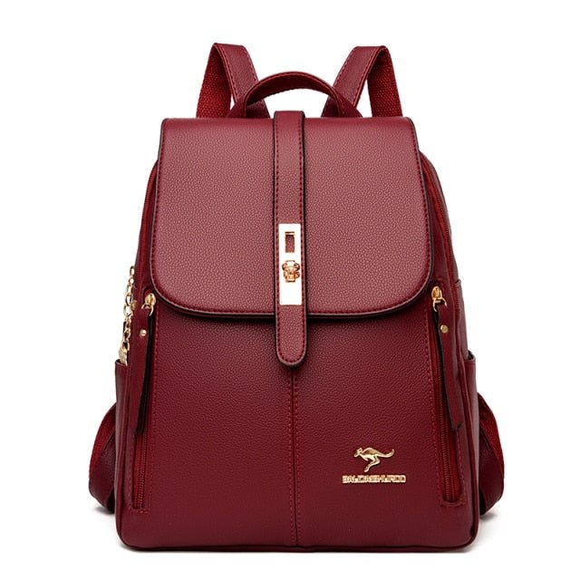 Polished Backpack in Leather